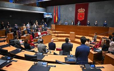 Minutuko isilunea Nafarroako Parlamentuan