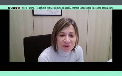 Nuria Patino: "EAEn, odol-emateen beheranzko joerari buelta eman eta pasa den urtean emaitza onak izan genituen"