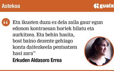 Alde esan, kontra egin