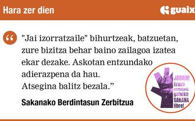 "Jai izorratzaileen" mugimenduan parte hartzeko gogoz gaude