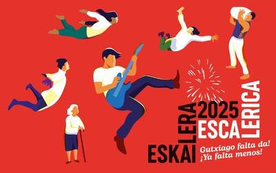 Eskaileraren kosketako bakoitza festa tematiko bihurtu du Iruñeak