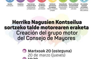 Datorren ostegunean Herriko Nagusien Kontseiluaren talde eragilea osatuko da