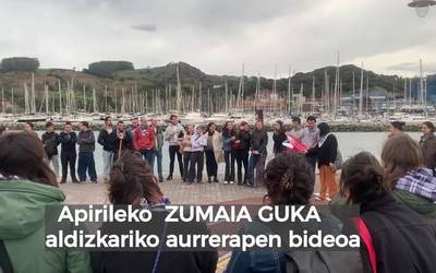 Apirileko Zumaia Gukaren aurrerapen bideoa: txosnak San Telmo jaietan