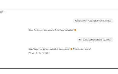 ChatGPT maitea: