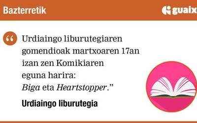 Urdiaingo liburutegiaren gomendioak