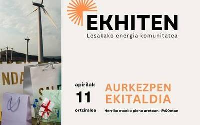 Ekhiten, Lesakako Energia Komunitatea aurkeztuko dute ortzilarean