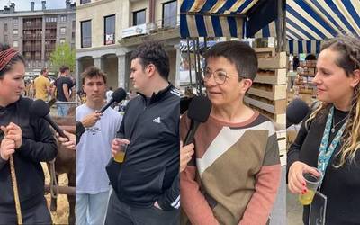 Dolumin Barikuko postuetatik paseoan mikroa eskutan