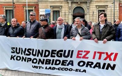 Sunsundeguiri buruzko Parlamentuko agerraldian ezkortasun giroa