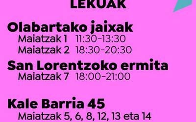 Txapak jasotzeko lekuak