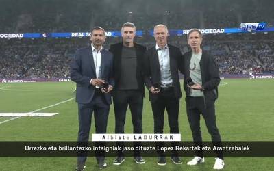 Urrezko eta brillantezko intsigniak jaso dituzte Lopez Rekartek eta Arantzabalek