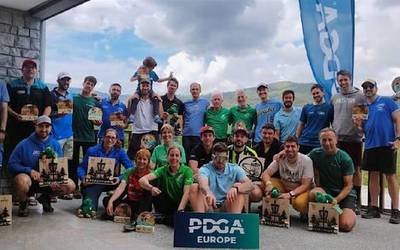 Baxi Basajauneko kirolariak Nafarroako V. DIsko Golf Irekiko podiumera igo dira