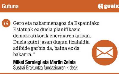 Plangintza demokratikorik gabe itzalaldien menpe jarraituko dugu