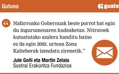 Nafarroan ureztatze zonaldeen hedapena eta nitratoek eragindako kutsadura, porrot baten kronika