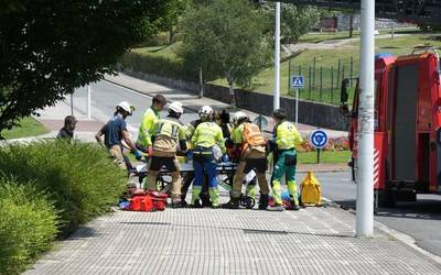 Motor gidari batek istripua izan du Laudion eta ospitalera eraman behar izan dute