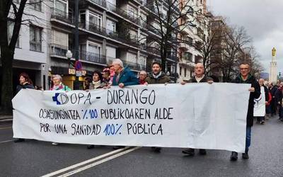 DOPAk kalera irtengo du eguenean, "osasun sistema publikoaren egoera salatzeko"