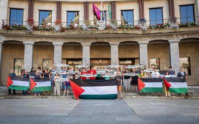 Palestinaren aldeko aldarria, jaietan ere presente