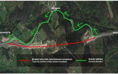 Abuztuaren 3tik 4rako gaua itxita egongo da BI-635 errepidea, Zornotza inguruetan
