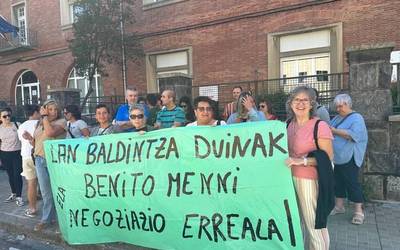 Elizondoko Benito Menni egoitzako langileek 60 greba egun bete dituzte