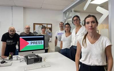 ANBOTOk bat egin du Gazako kazetarien hilketen kontrako nazioarteko ekintzarekin