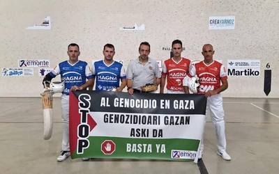 Palestinako genozidioa salatu dute Nafarroako erremonte txapelketan ere