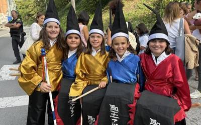 Bergarako gazteenak ere danbor-jole izan dira