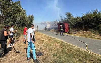 Etxebizitzetatik gertuko sute bat itzali dute Bastidan