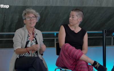 Inge Mendoza eta Idoia Garzes: "Tranmisioan katebegi izugarri bat da Lourdes Iriondo"