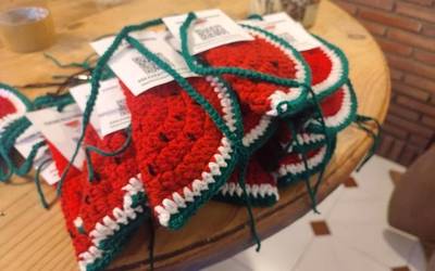 Sandiak Bergarako kaleetan zintzilik, Palestinaren alde