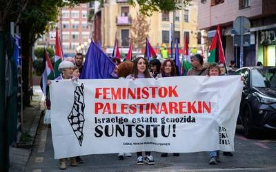 Palestinari elkartasuna adierazi dio Mugimendu Feministak