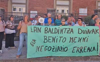 Benito Menniko langileak greban.Igandean 26ian menifestazioa izanen da Elizondon