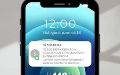 Bihar Araban dauden herritarrek SOS Deiaken alarma bat jasoko dute eguerdian telefonoan
