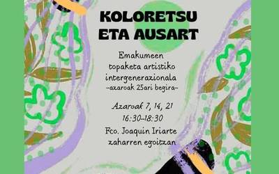 Koloretsu eta ausart: Emakumeen belaunaldiarteko topaketa artistikoa Elizondoko adinekoen egoitzan