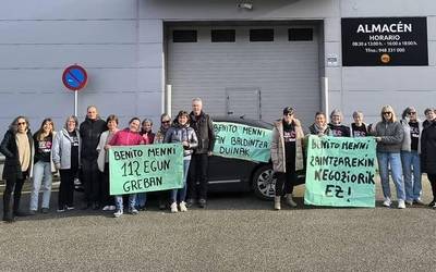 [ARGAZKIAK] Baztandik atera eta Arrera ailegatu dira gaur Benito Menniko langileen eskariak