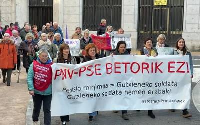 Ozen entzun dira Bergaran pentsiodunen aldarriak