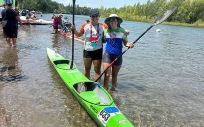 Rio Negroko estropadan ari da parte hartzen Josefa Molina piraguista, Argentinan