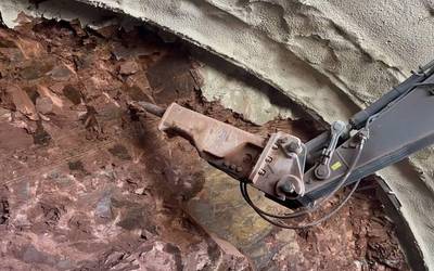 Belateko tunel berriaren % 74 zulatu dute orain arte egindako lanetan