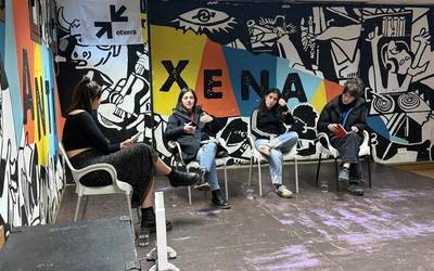 Oñati eta Tafallako euskaltzale gazteek "matx" egin dute Antixena gaztetxean