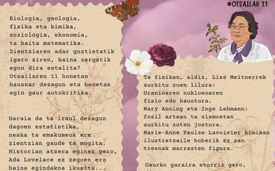 Bertso sorta emakume eta neska zientzialarien omenez