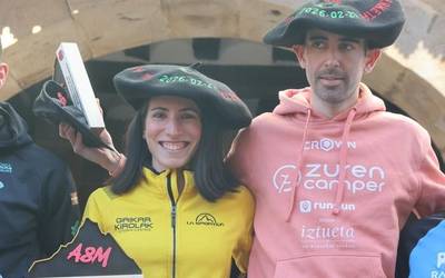 Iñigo Alzola eta Maider Unanue izan dira bizkorrenak Antzuolako 8 Miliak lasterketan