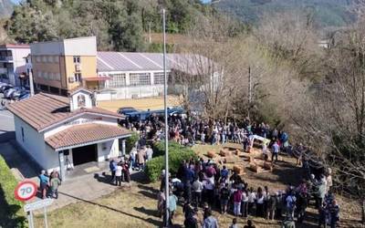 Julen Kañamares nagusitu da Mendaron Aingeru Guardako aizkora jokoan