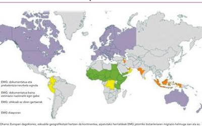 EMG munduan kokatzeko mapa