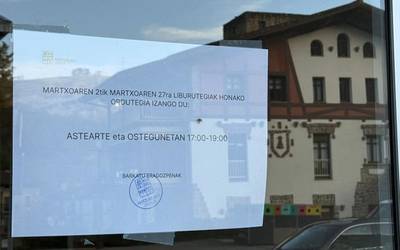 Udal liburutegia astearte eta ostegun arratsaldeetan bakarrik egongo da irekita martxoan