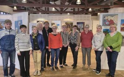 Zangoak Arin elkarteko kideen margolanak ikusgai izan dituzte Saran