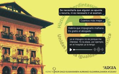 ‘Argia’-k frogatu du "euskararen kontrako talde antolatu batek" egin zuela Errenteriako Udalaren lan deialdiaren kontra