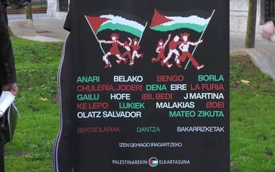 Oihu bat Palestinara jaialditik itzultzeko autobusa jarri du Gazteok piztuk