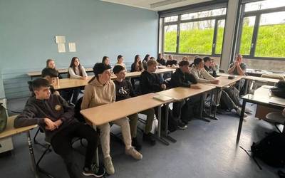 Ikasle alemaniarren bizitzan sartu ziren atzo Laudio BHI-ko Erasmus+ programako parte-hartzaileak