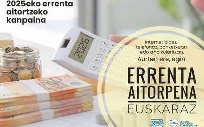 Errenta aitorpena euskaraz egiteko deia egin du UEMAk