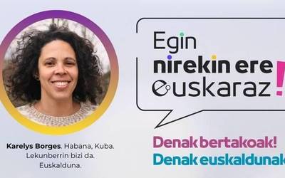 Kanpotik etorri eta euskara ikasten ari direnei aitortza egingo die UEMAren 'Egin nirekin euskaraz' kanpainak