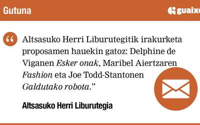 Irakurketa proposamen hauekin gatoz