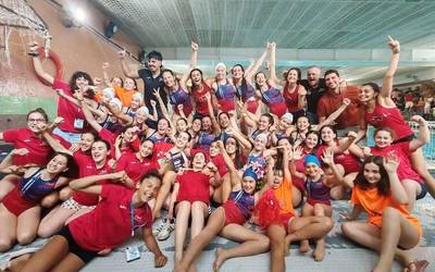 Askartza Waterpolo: "Harrobiko jokalariekin Lehen Mailara igotzea posible dela erakutsi dugu"